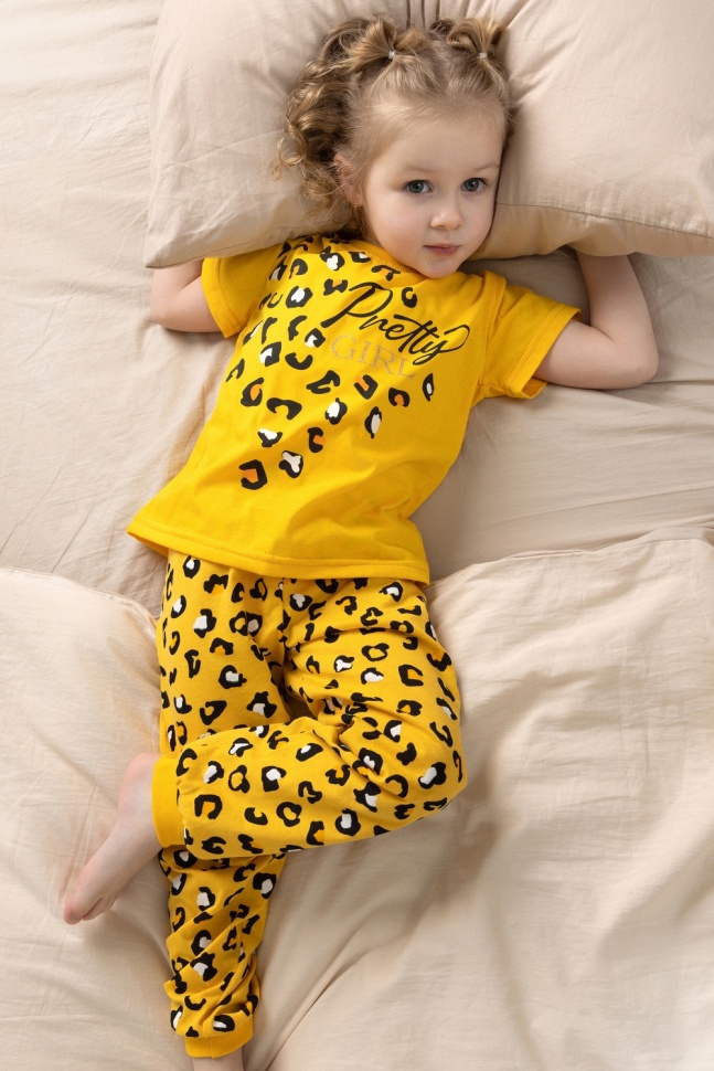 Пижама детская Натали Бэби Шик-1, горчичный, 116