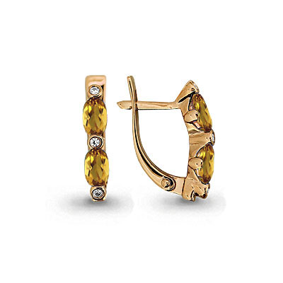 

Серьги из серебра с цитрином Aquamarine 4415906_925_з, 4415906_925_з