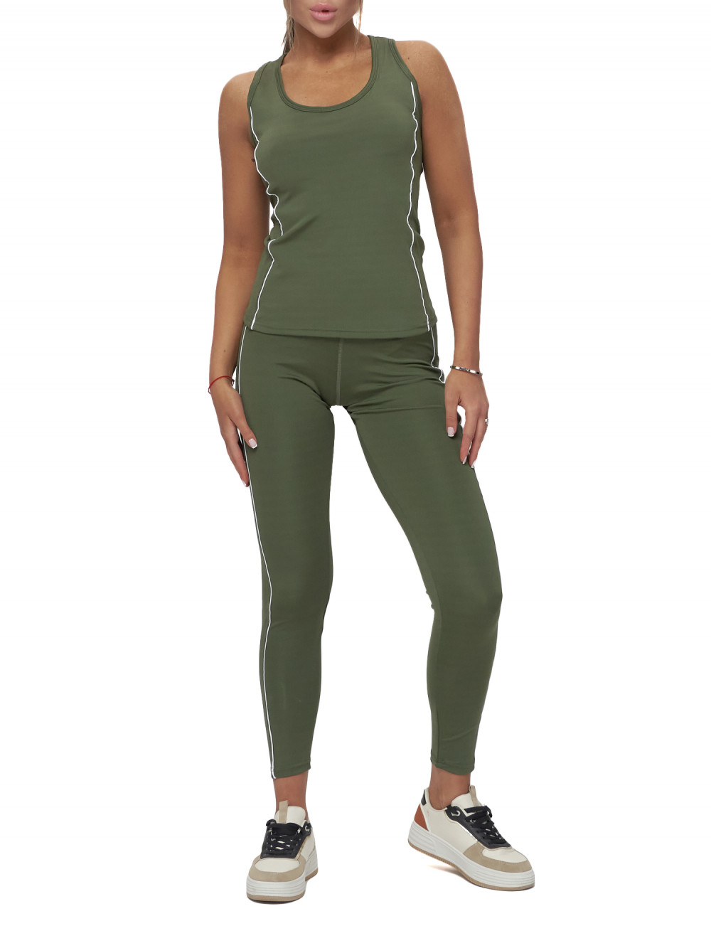 

Костюм женский NoBrand AD1003 хаки 44-46 RU, AD1003