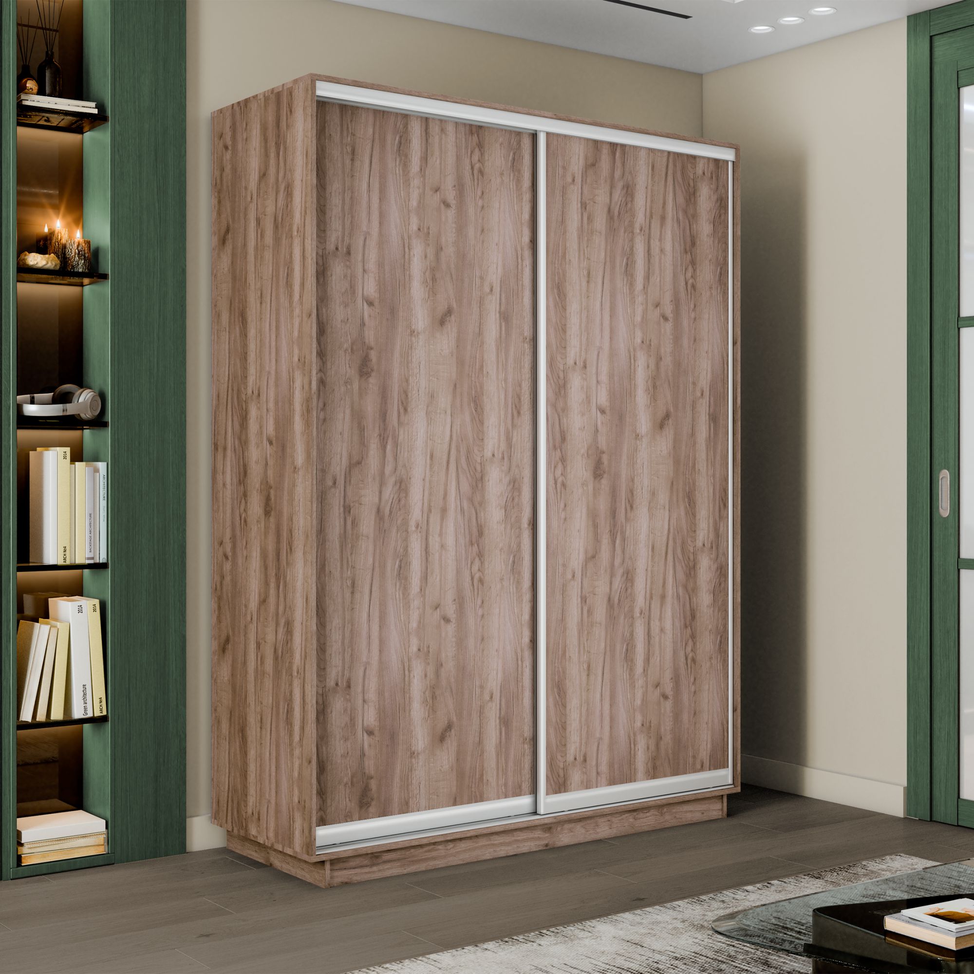 Шкаф-купе Е1 Экспресс Элемент 160х60х240, Крафт табачный