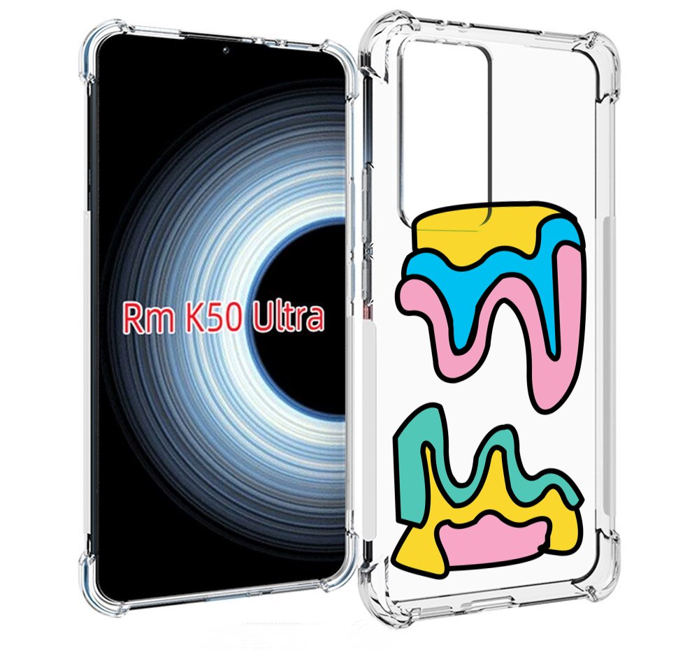 

Чехол MyPads вытекающая-абстракция для Xiaomi 12T / Redmi K50 Ultra, Прозрачный, Tocco