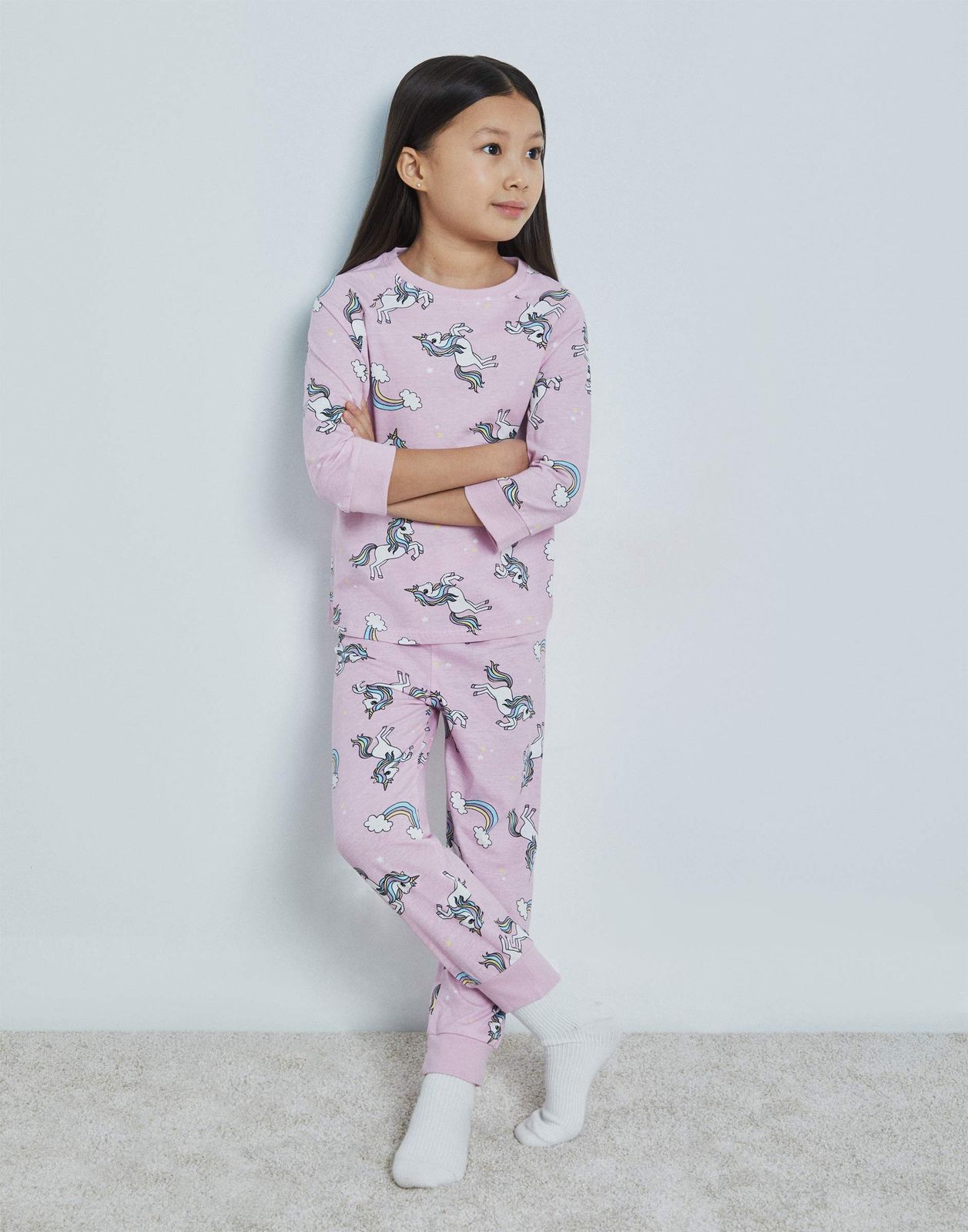 Пижама детская Gloria Jeans GSL001135, розовый, 122