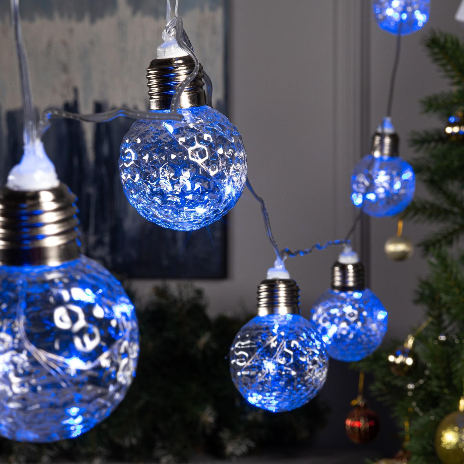 

Световая гирлянда новогодняя Luazon Lighting Лампочки-шары 3 м синий, Лампочки-шары