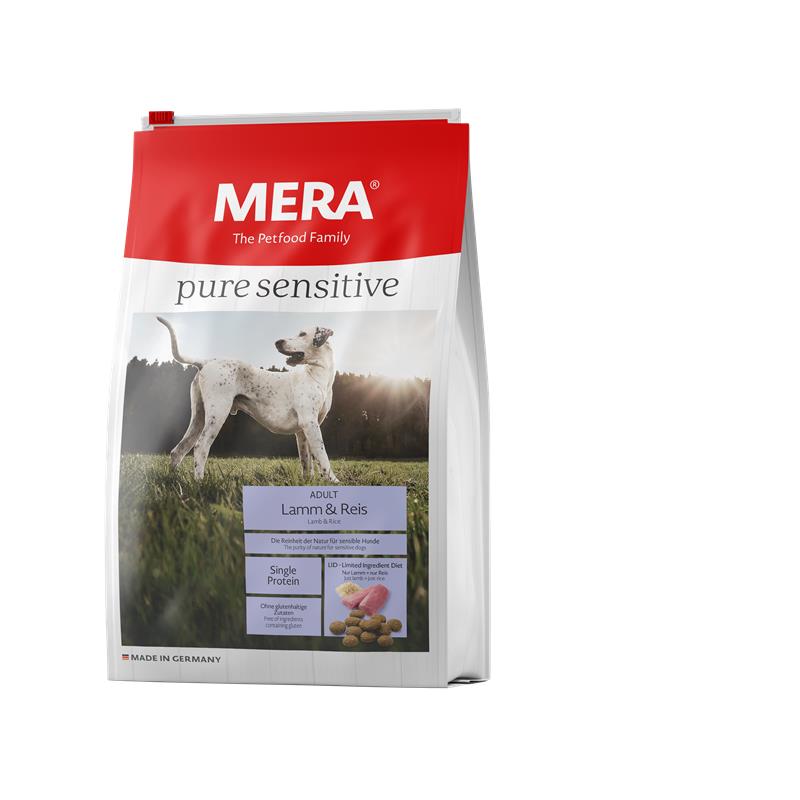 фото Сухой корм для собак mera pure sensitive adult, ягненок и рис, 12,5кг