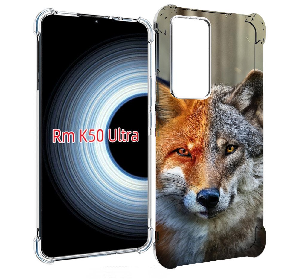 

Чехол MyPads волк-лиса для Xiaomi 12T / Redmi K50 Ultra, Прозрачный, Tocco