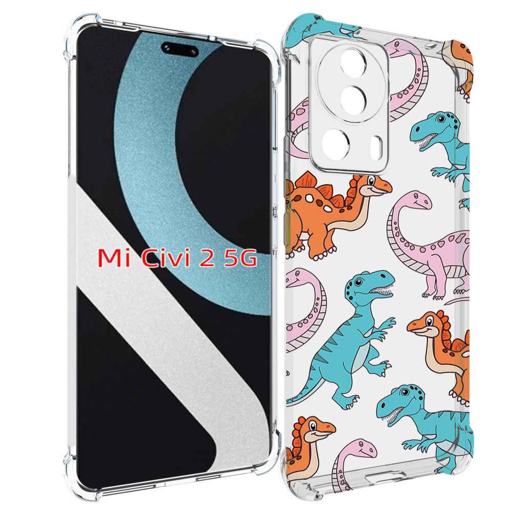 

Чехол MyPads разные-динозаврики для Xiaomi Civi 2, Прозрачный, Tocco