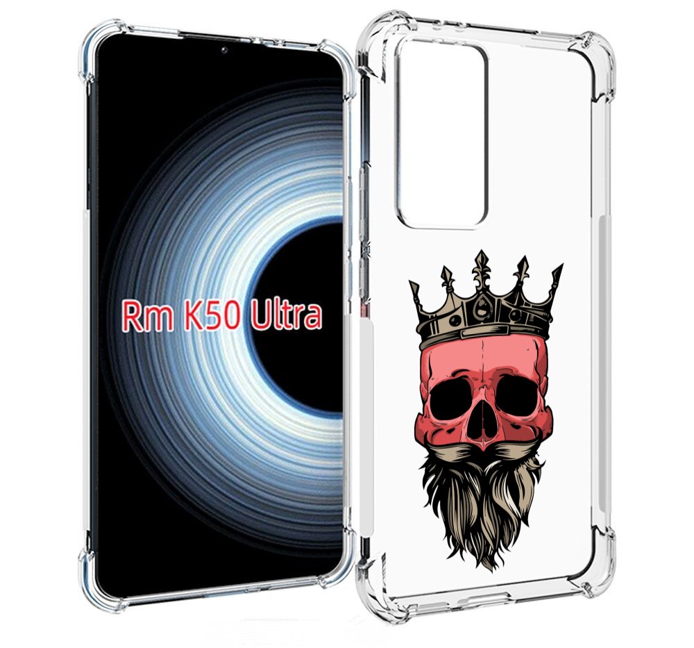 

Чехол MyPads бородатый красный череп мужской для Xiaomi 12T / Redmi K50 Ultra, Прозрачный, Tocco