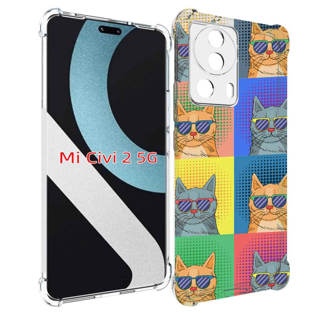 

Чехол MyPads разноцветные-коты для Xiaomi Civi 2, Прозрачный, Tocco