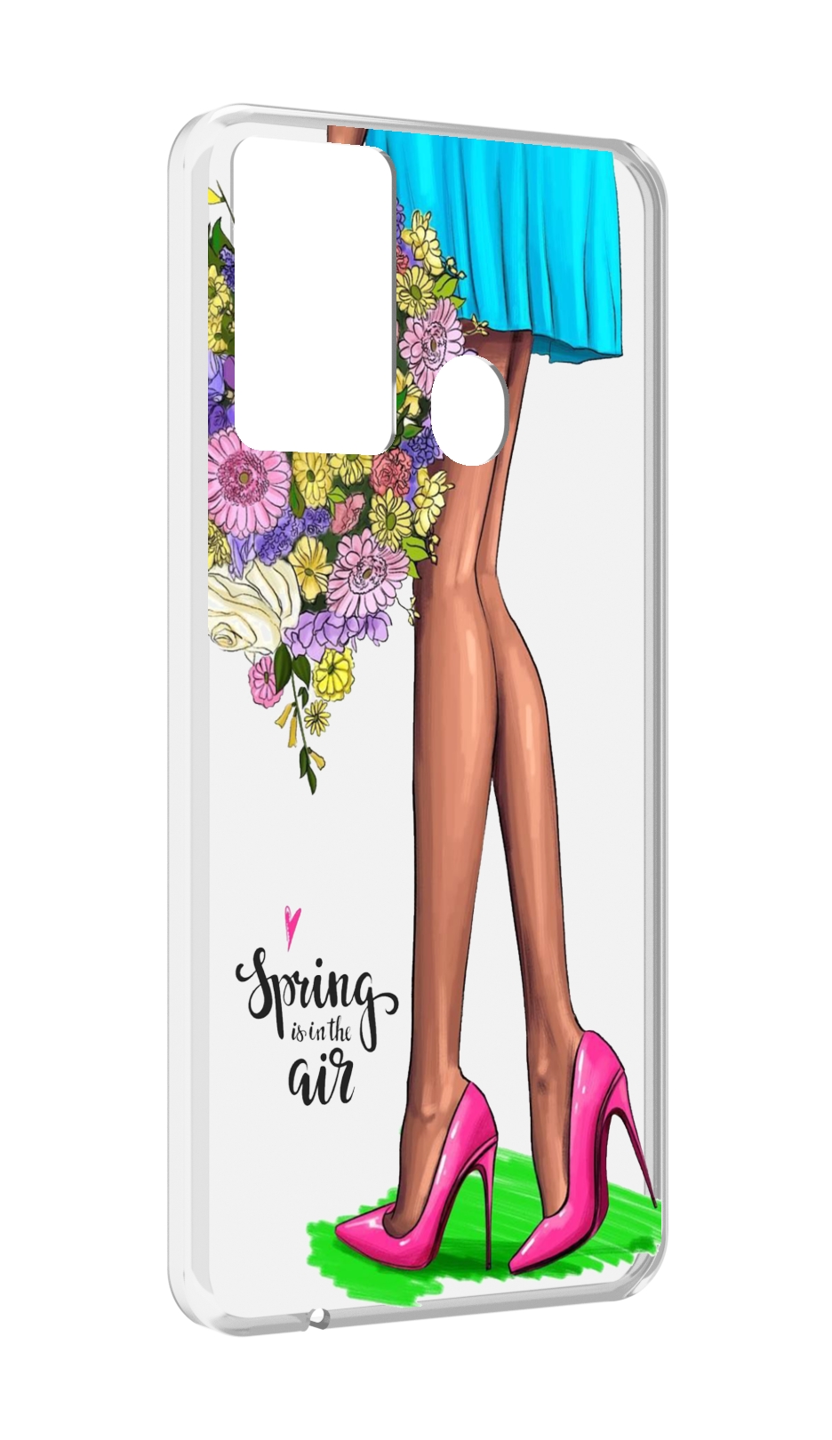 

Чехол MyPads Весна-в-воздухе женский для Itel P37/Itel Vision 2S, Прозрачный, Tocco