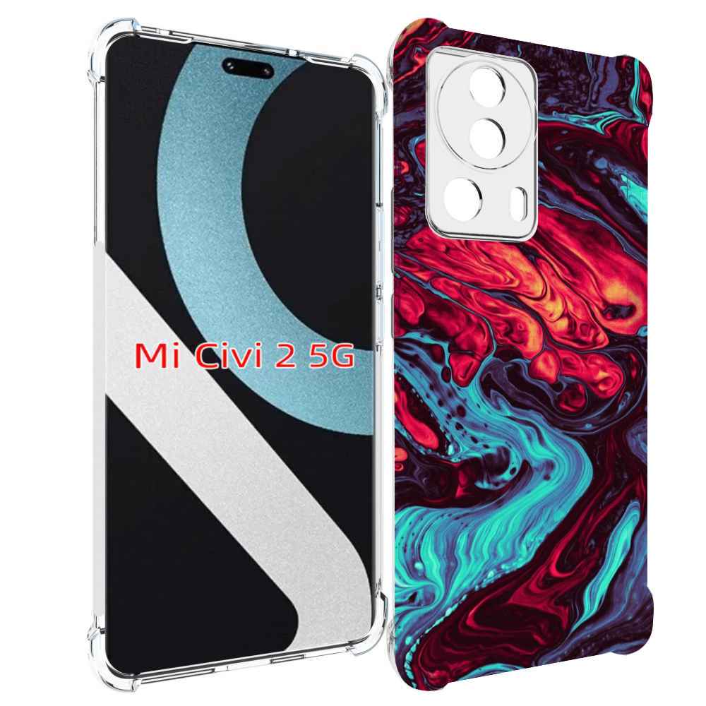 

Чехол MyPads разбавленная краска для Xiaomi Civi 2, Прозрачный, Tocco
