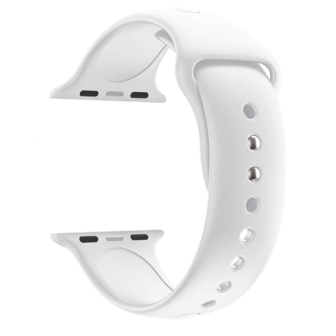 

Ремешок силиконовый для Apple Watch 44мм, белый