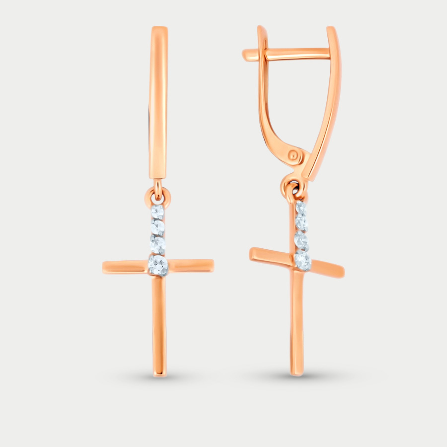 Серьги из золота с фианитом GOLD CENTER 018902-1102