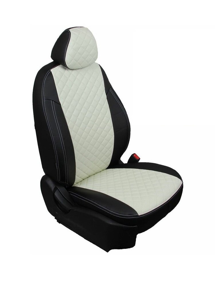 

Чехлы Mitsubishi Outlander 1 2002-2020 экокожа черный, белый Автопилот mi-ou-o1-chb-r, Mitsubishi Outlander 1 внедорожник 2002-2008