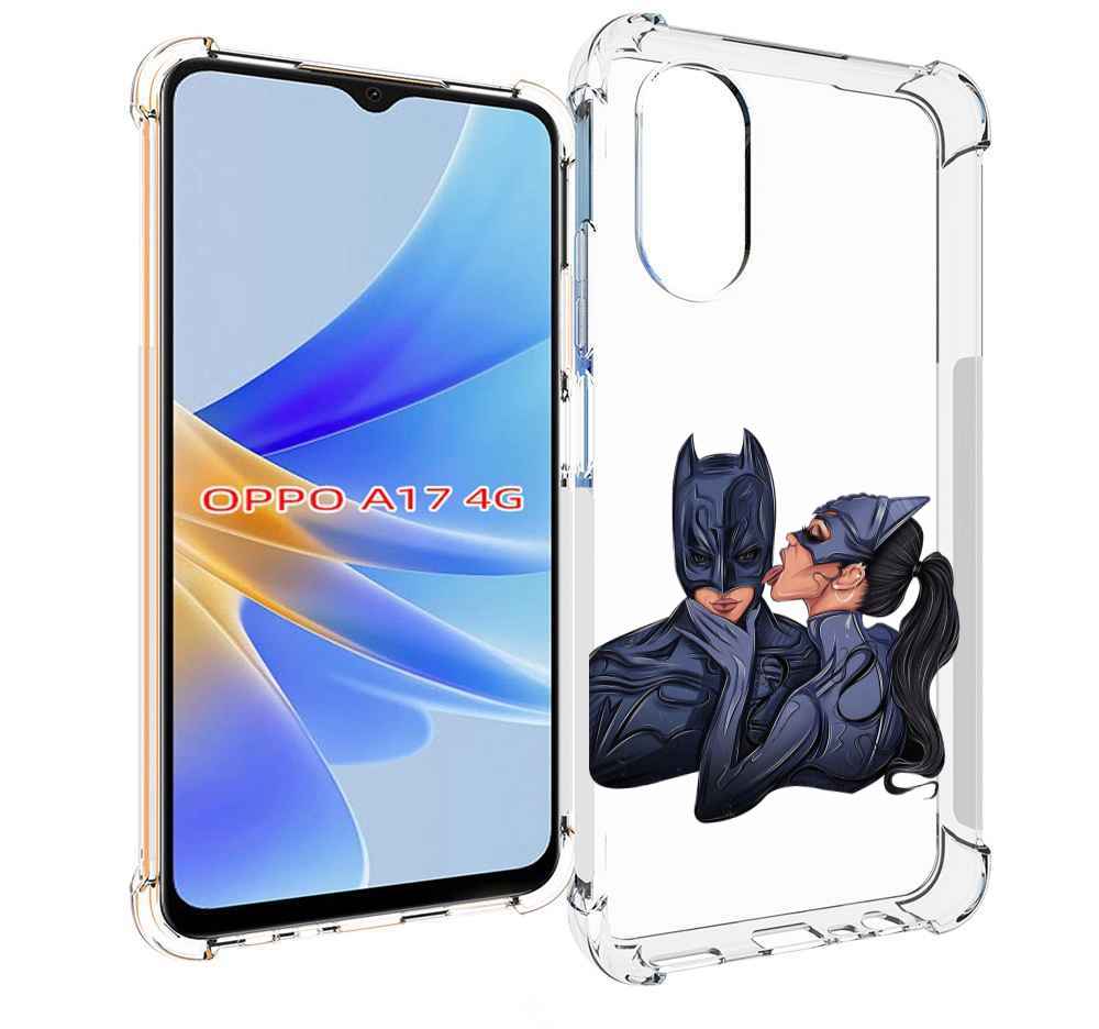 

Чехол MyPads бетман-и-кошка для OPPO A17, Прозрачный, Tocco