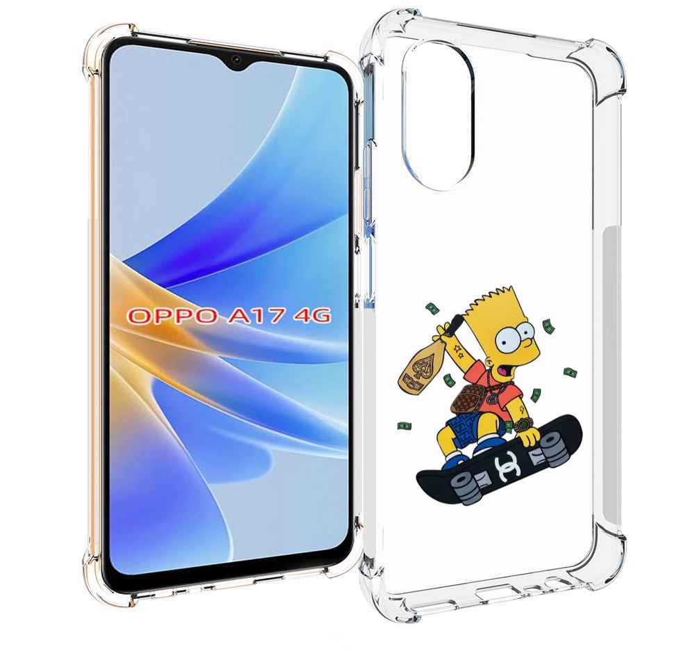 

Чехол MyPads барт-скейтер детский для OPPO A17, Прозрачный, Tocco