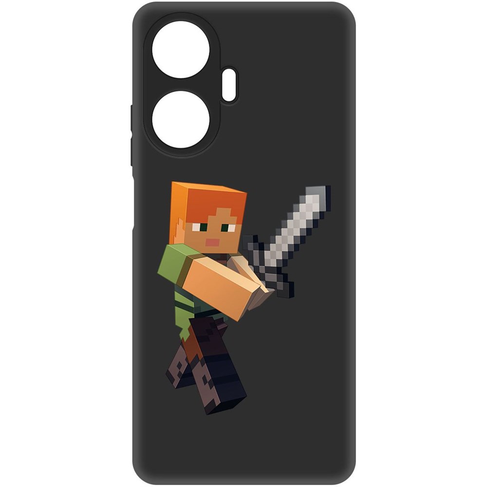 

Чехол-накладка Софт Minecraft-Алекс для Realme C55, Черный