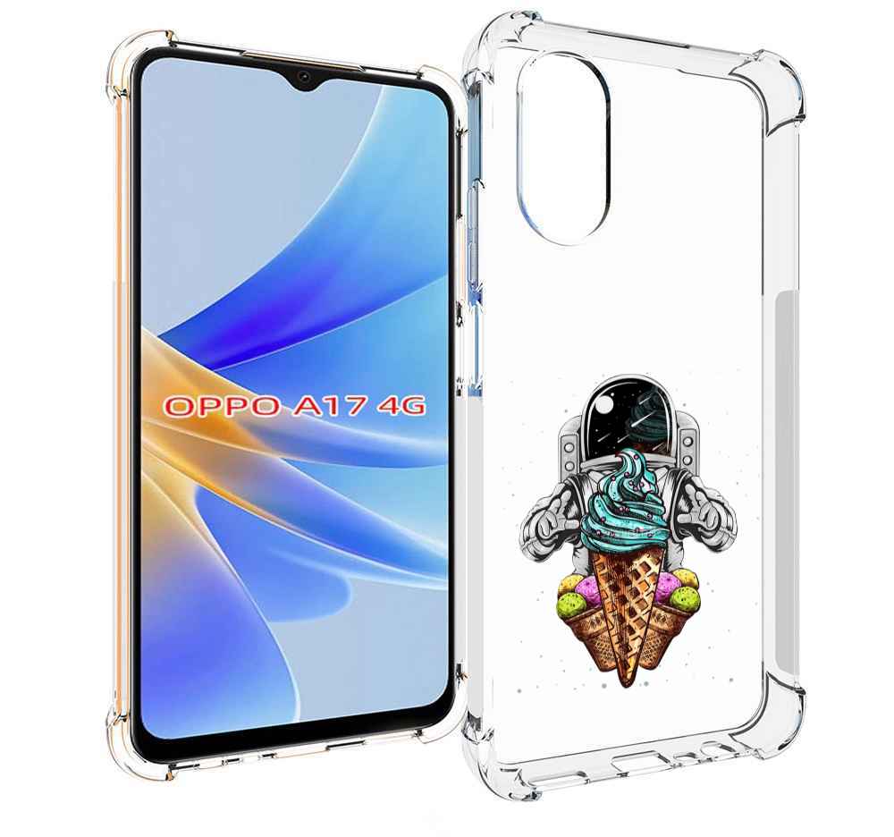 

Чехол MyPads астронавт-любит-мороженное для OPPO A17, Прозрачный, Tocco