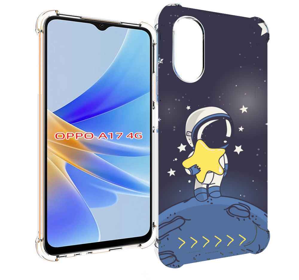 

Чехол MyPads астронавт с звездочкой для OPPO A17, Прозрачный, Tocco