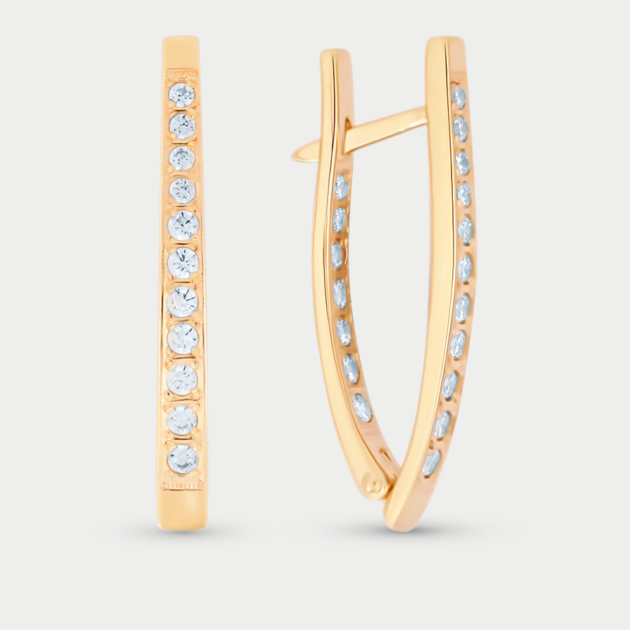 Серьги из золота с фианитом GOLD CENTER л2317