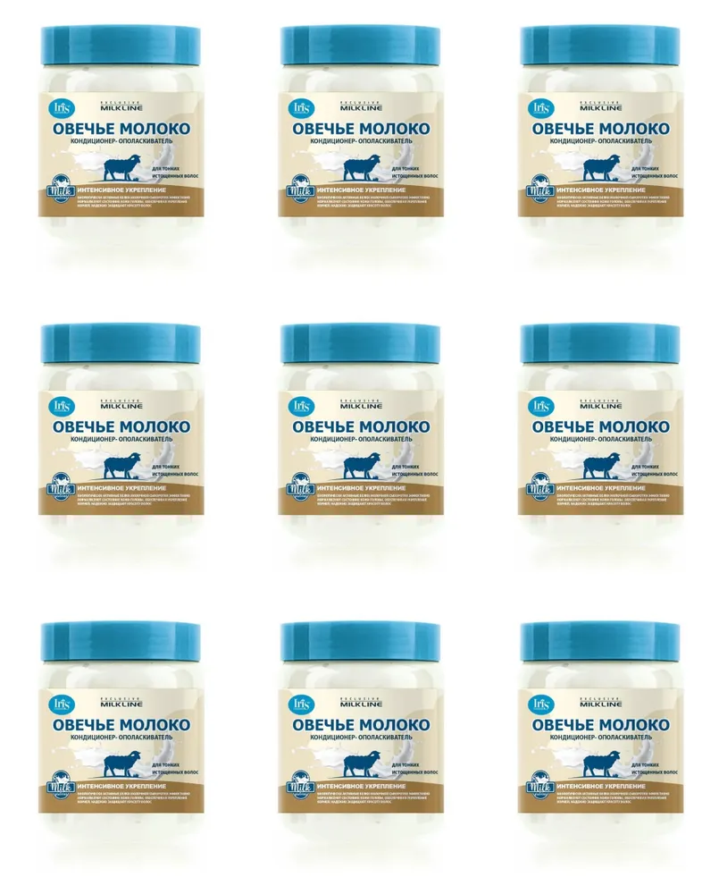 

Кондиционер-ополаскиватель Iris cosmetic milk line овечье молоко 500мл 9шт