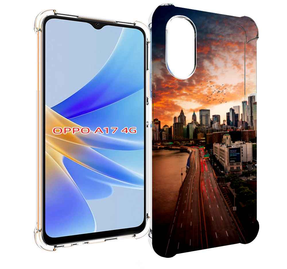 

Чехол MyPads американский город фото для OPPO A17, Прозрачный, Tocco