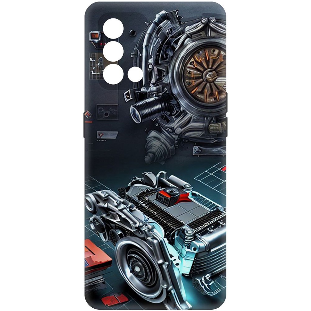 

Чехол-накладка Софт Моторы для Oppo A74, Черный