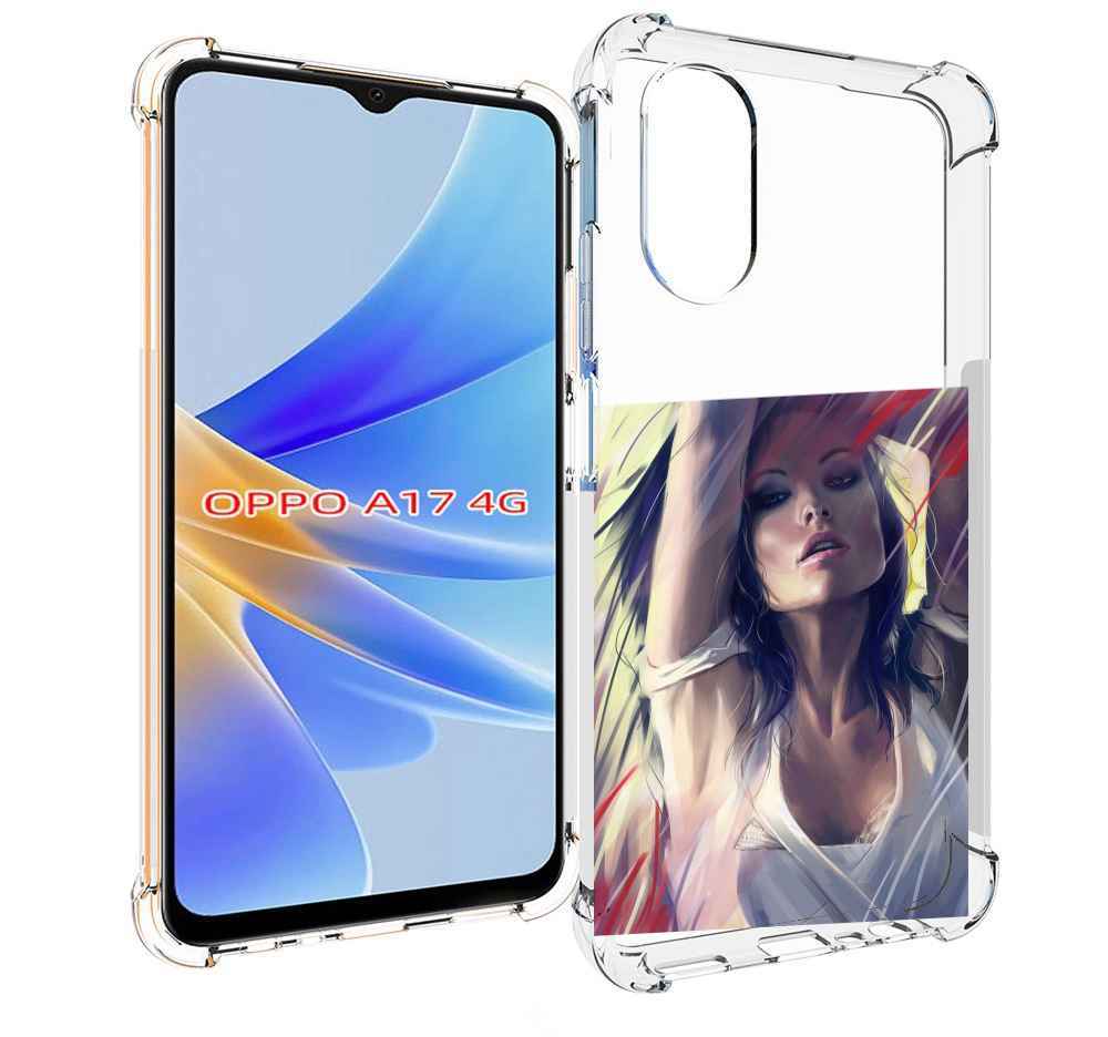 

Чехол MyPads акварельная-девушка женской для OPPO A17, Прозрачный, Tocco