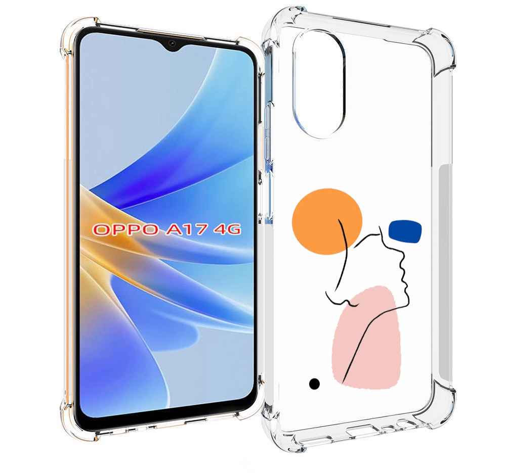 

Чехол MyPads абстракция девушки женский для OPPO A17, Прозрачный, Tocco