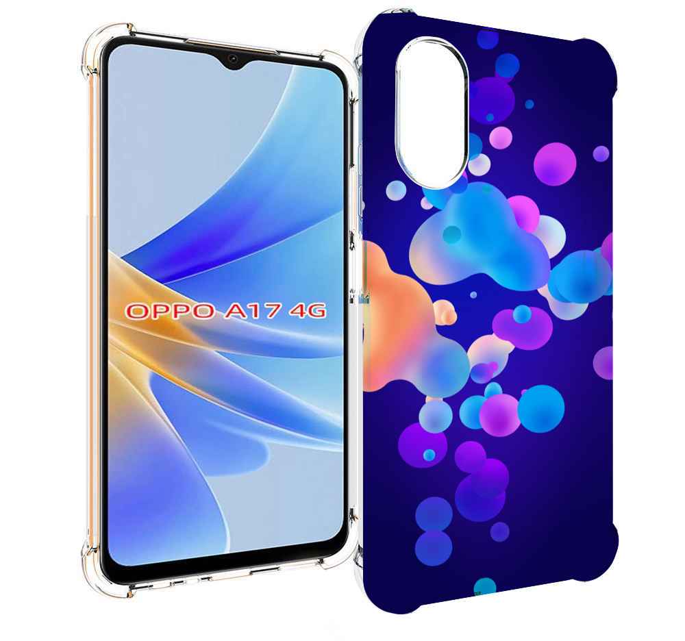 

Чехол MyPads абстрактные-пузырьки для OPPO A17, Прозрачный, Tocco