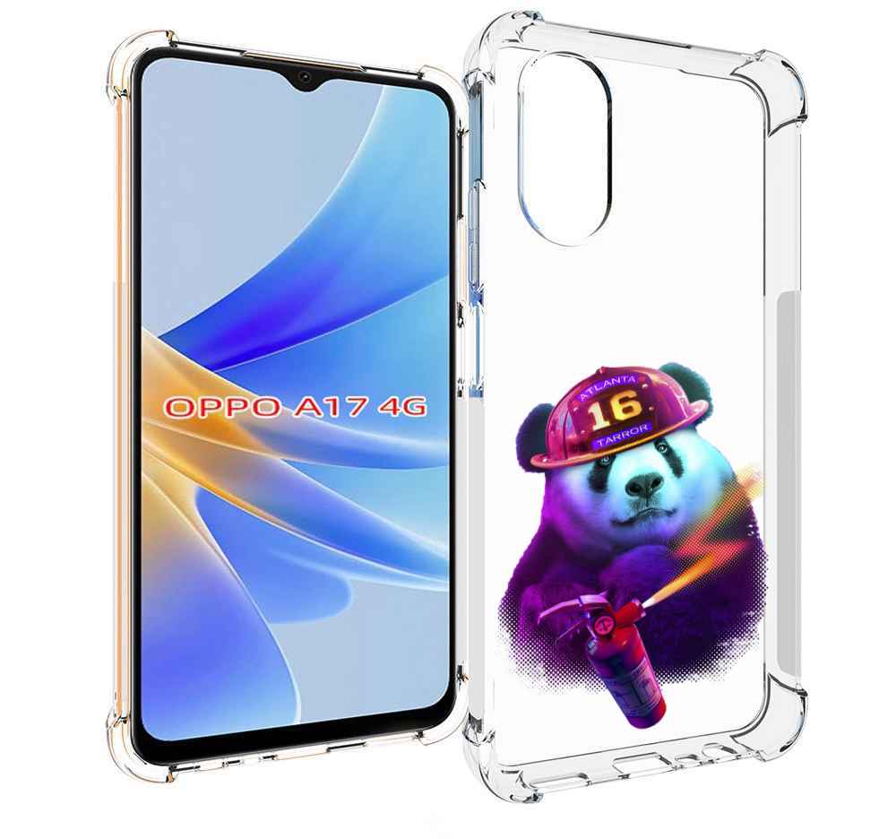 

Чехол MyPads Яркая панда детский для OPPO A17, Прозрачный, Tocco