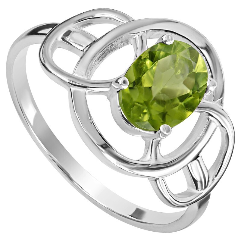 

Кольцо из серебра с хризолитом р.  LAZURIT-ONLINE 8411PD, 8411PD