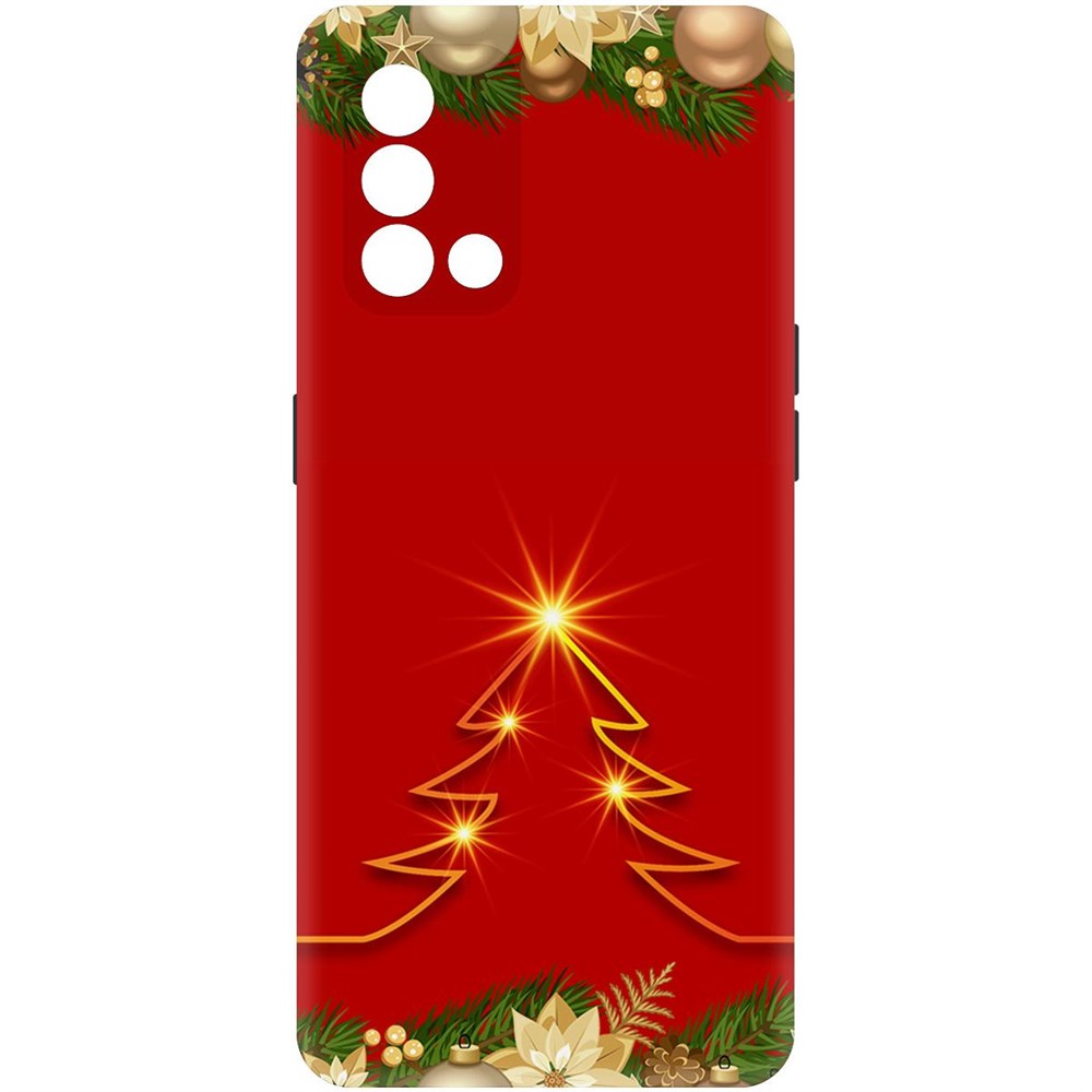 

Чехол-накладка Софт Золотая елка для Oppo A74