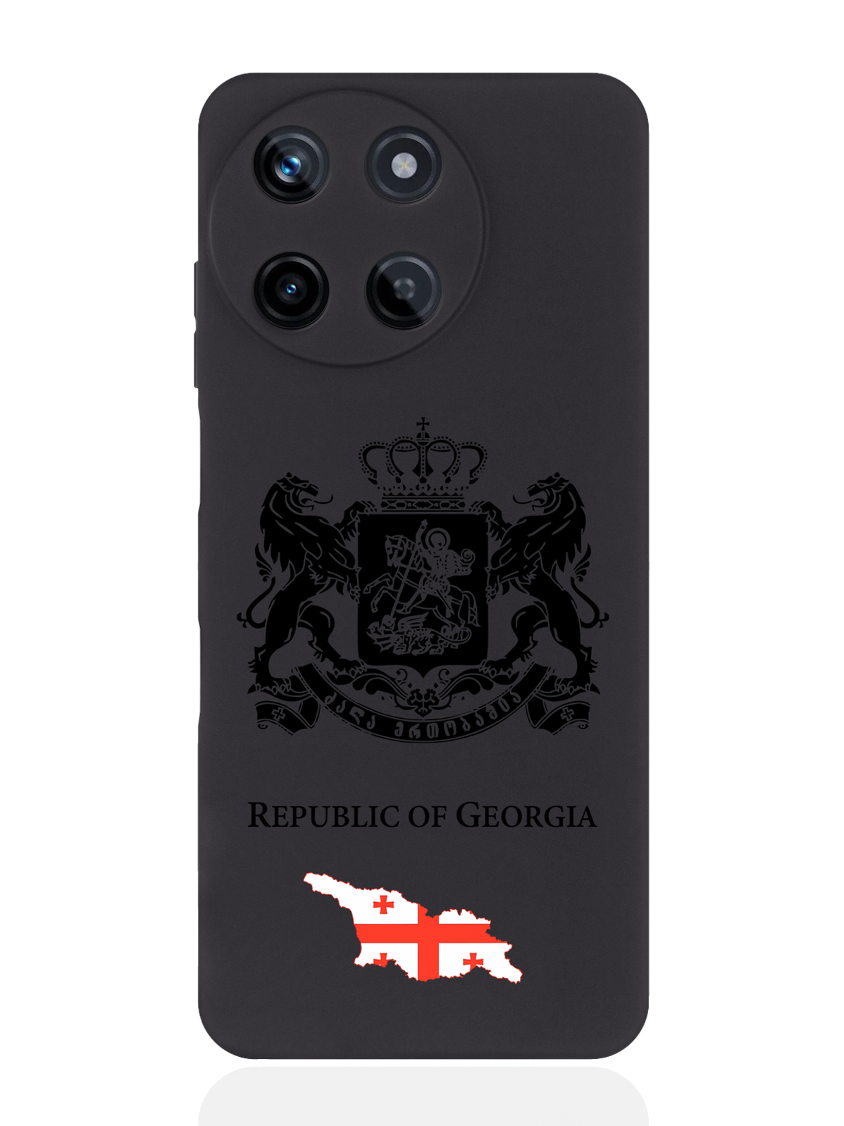 

чехол SignumCase для Realme 11 5G Черный лаковый Герб Грузии, Realme 11 5G