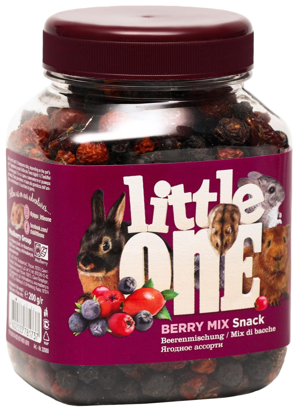 

Лакомство для грызунов Little One Ягодное ассорти, 200 г