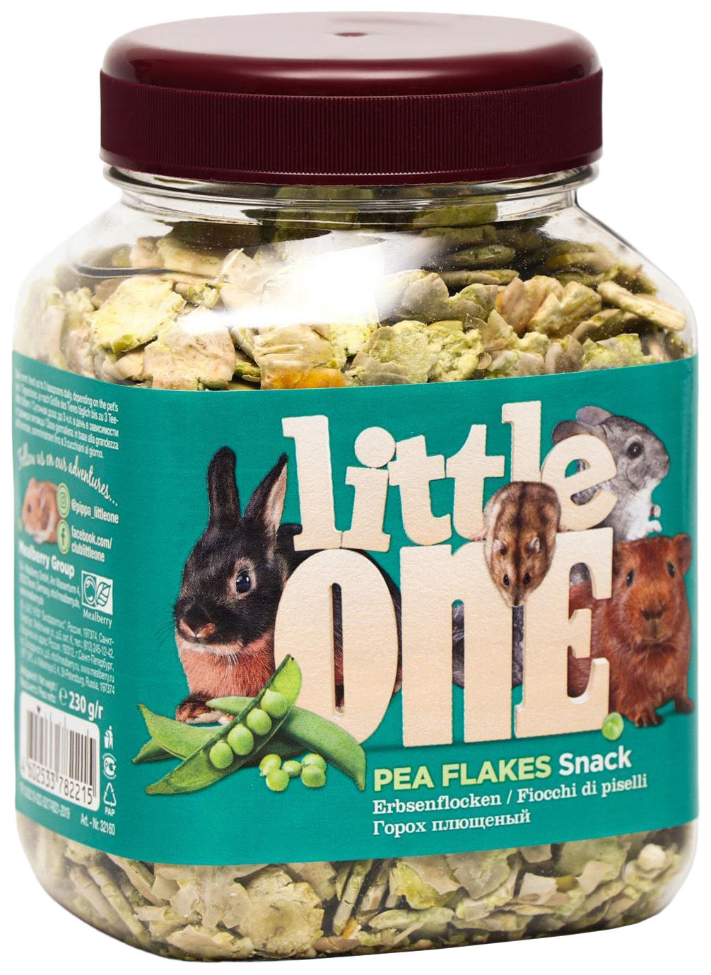 

Лакомство для грызунов Little One Плющенный горох 230 г