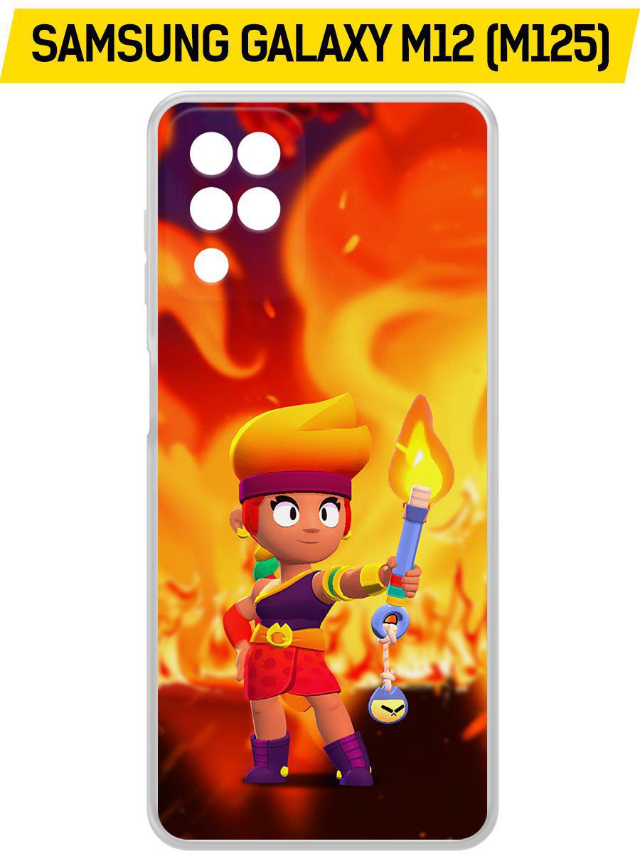

Чехол-накладка Brawl Stars-Амбер для Samsung Galaxy M12 (M125), Прозрачный