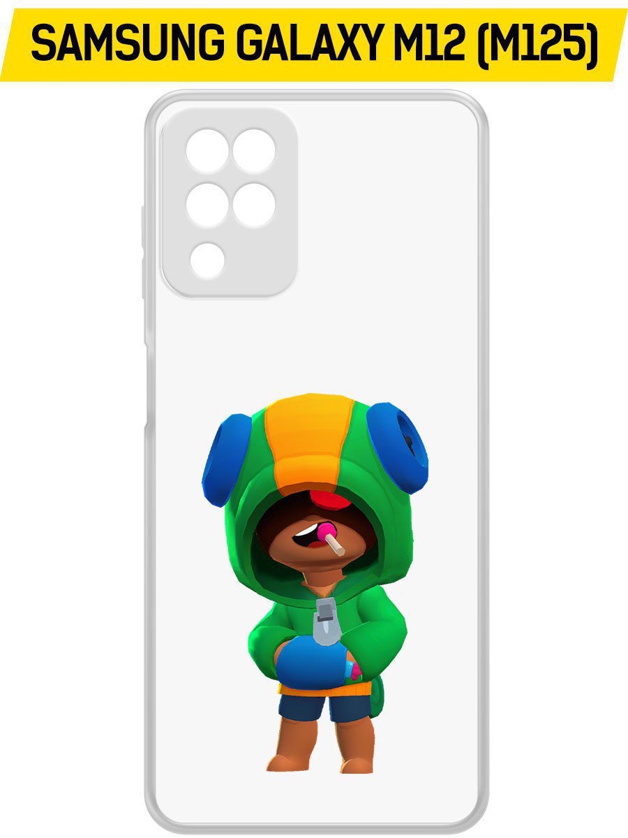 

Чехол-накладка Brawl Stars-Леон для Samsung Galaxy M12 (M125), Прозрачный