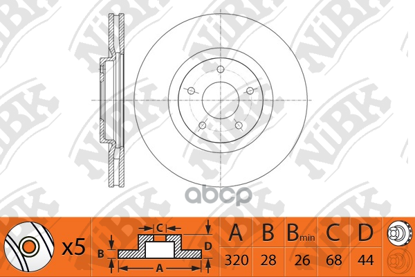 

Тормозный колодки NiBK передний для Nissan Qashqai 2007- rn1470