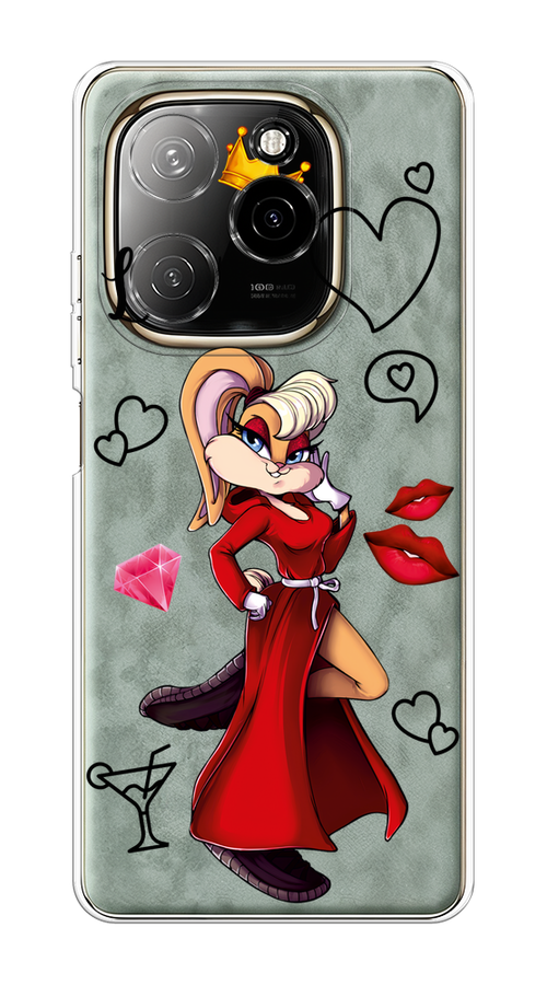 

Чехол на Tecno Spark 20 Pro 5G "Rich Lola Bunny", Красный;бежевый;оранжевый, 305750-1