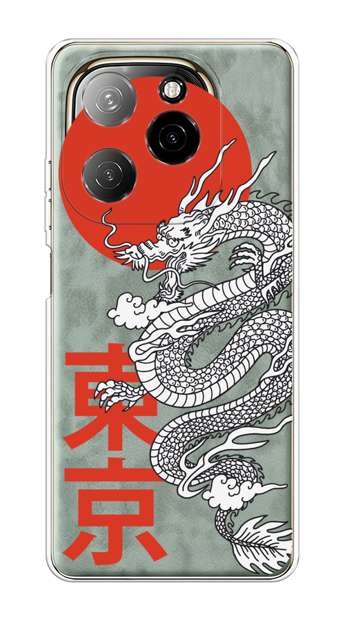 

Чехол на Tecno Spark 20 Pro 5G "Китайский дракон", Черный;красный;белый, 305750-1