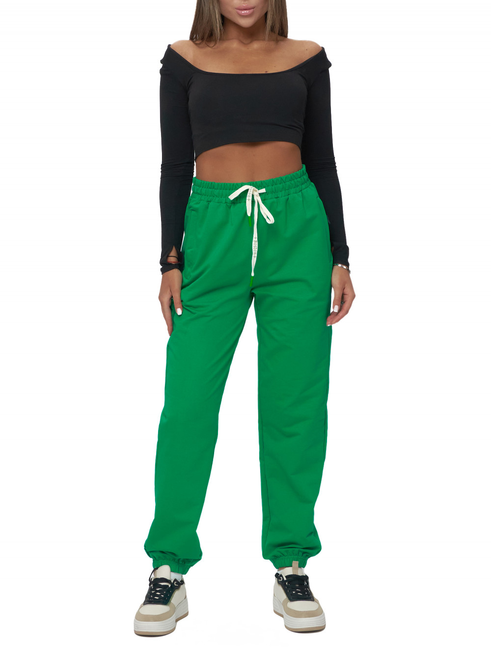 

Брюки женские NoBrand AD320 зеленые 56 RU, AD320