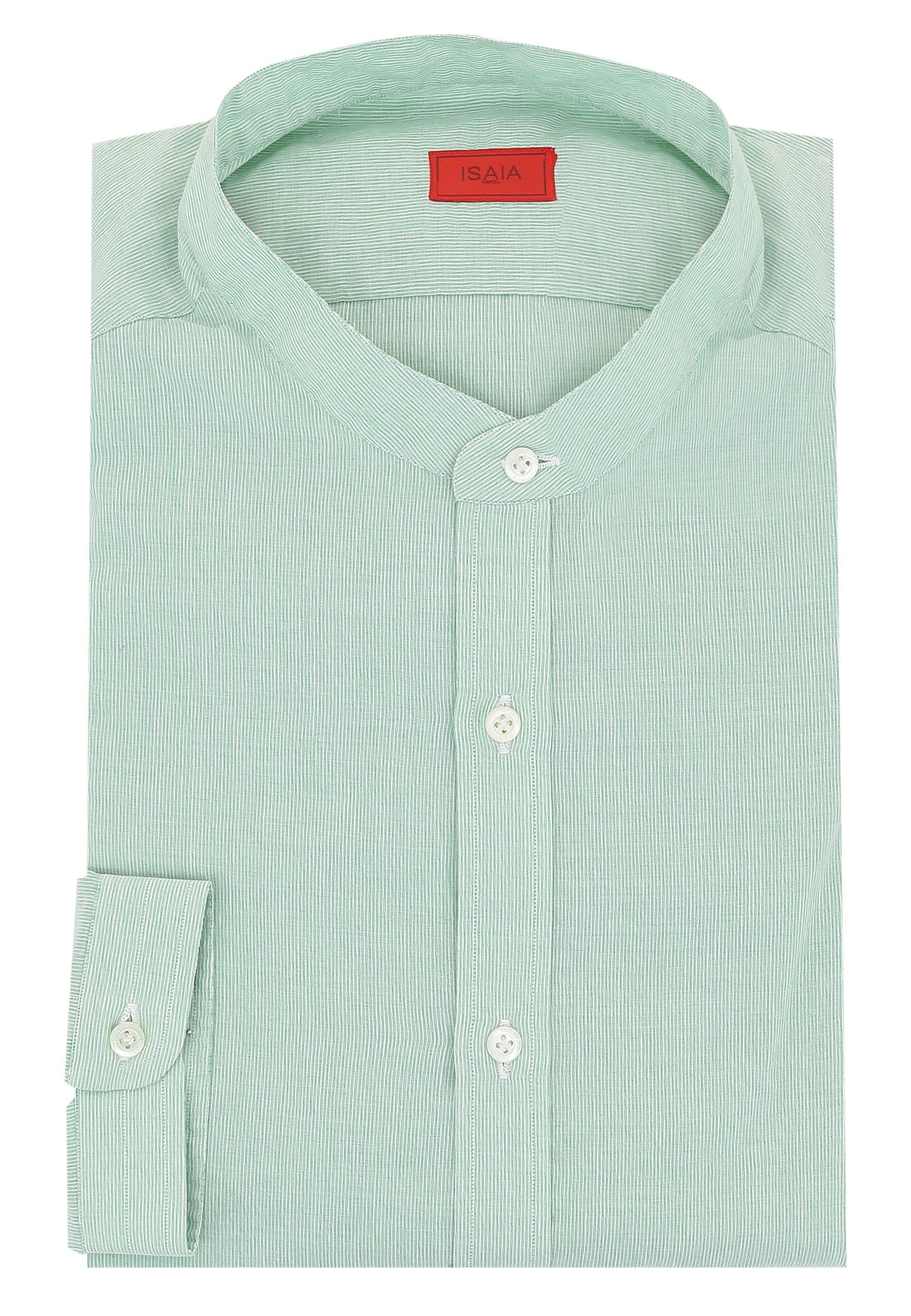 Рубашка мужская ISAIA 100666 зеленая 42