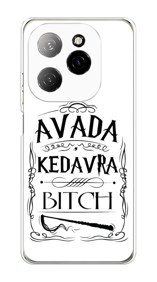 

Чехол на Tecno Spark 20 Pro 5G "Avada kedavra bitch", Белый;серый;черный, 305750-1