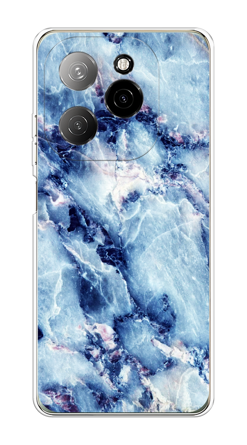 

Чехол на Tecno Spark 20 Pro 5G "Мрамор с синими прожилками", Синий, 305750-1