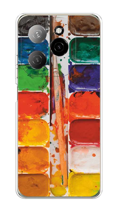 

Чехол на Tecno Spark 20 Pro 5G "Акварель", Красный;желтый;синий, 305750-1