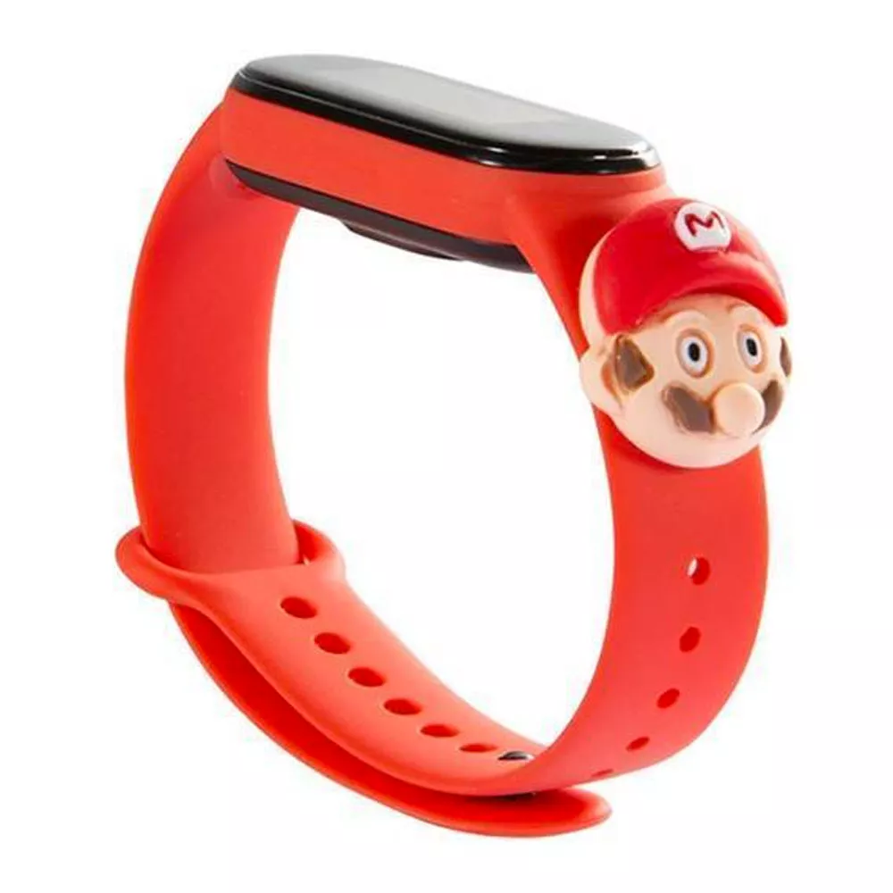

Ремешок для браслета Xiaomi Mi Band 5, силиконовый, Cartoon Mario