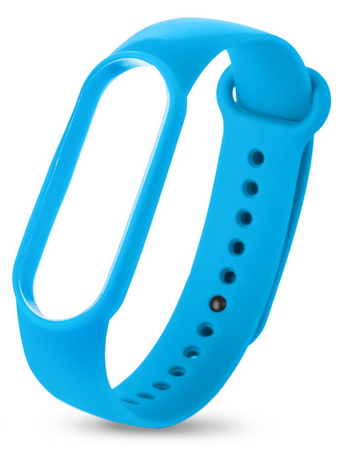 

Ремешок для браслета Xiaomi Mi Band 5, силиконовый, голубой