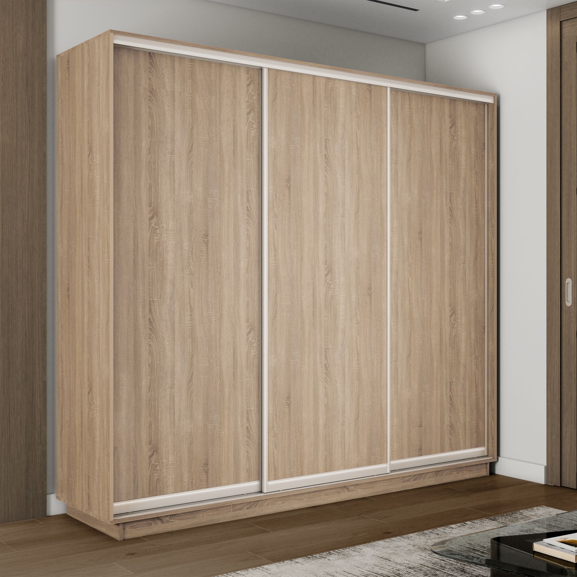 

Шкаф-купеЕ1 Экспресс ДСП 180х45х240, Сонома, Бежевый, Экспресс