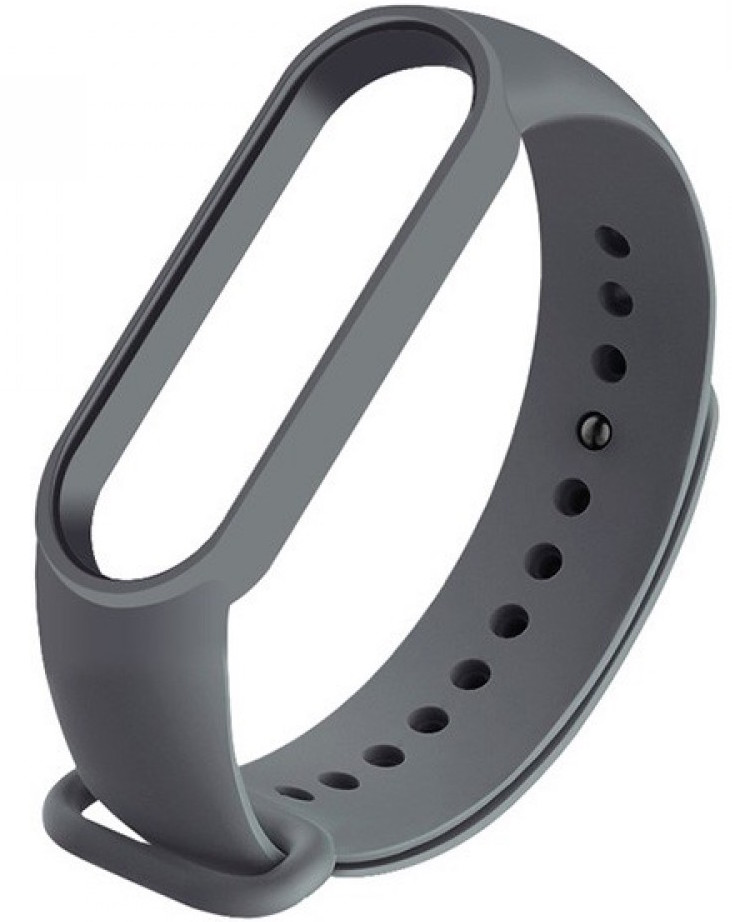 

Ремешок для браслета Xiaomi Mi Band 5, силиконовый, темно-серый