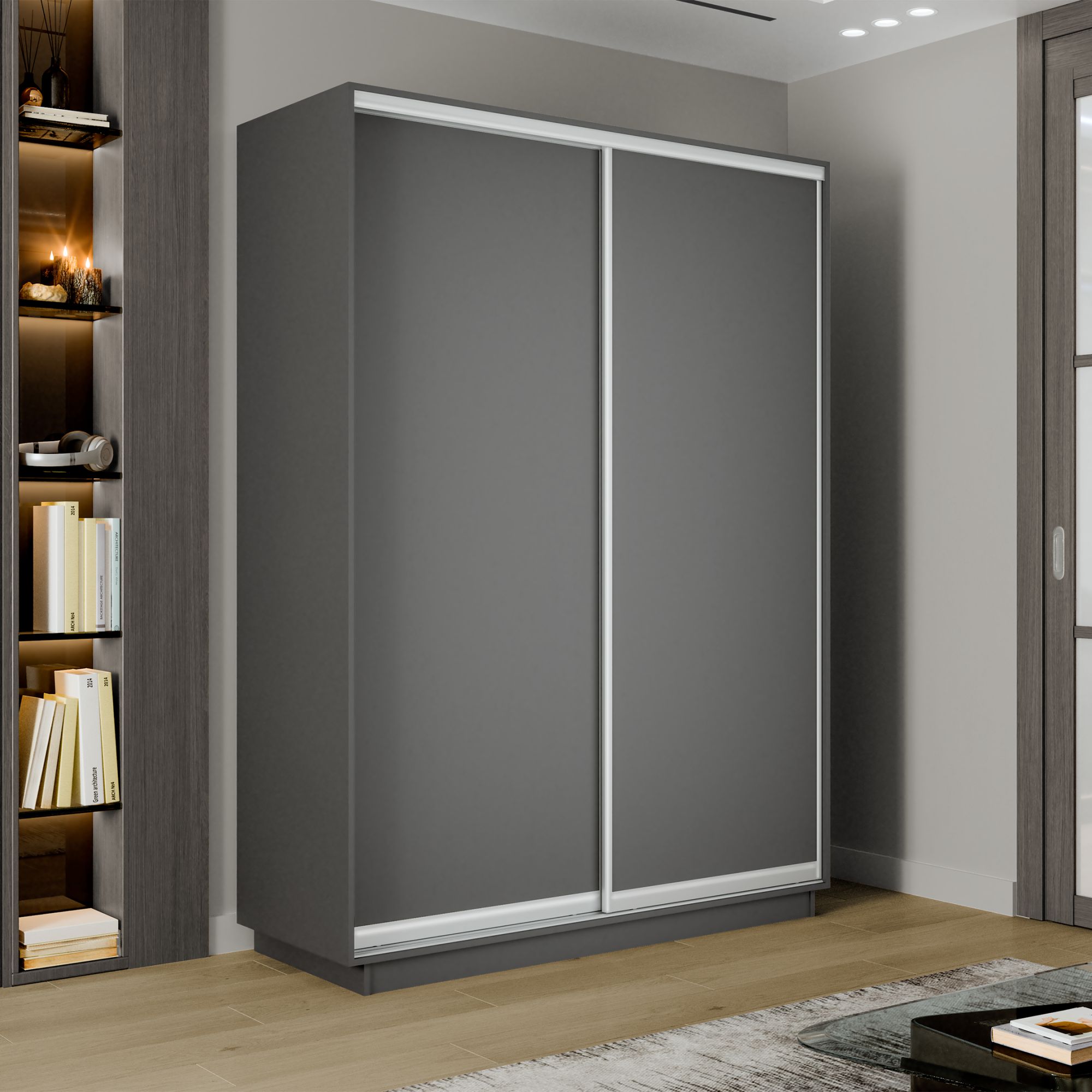 Шкаф-купе Е1 Экспресс Элемент 120х60х240, Серый диамант